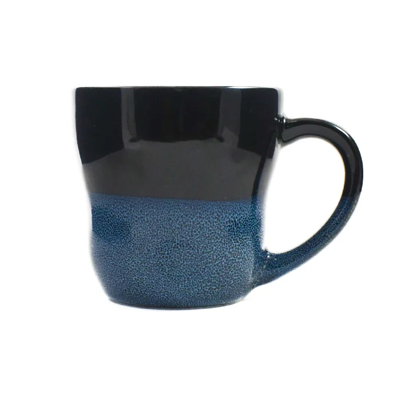 heavy-duty dinnerware for restaurants-Okita Mug, Black and Blue