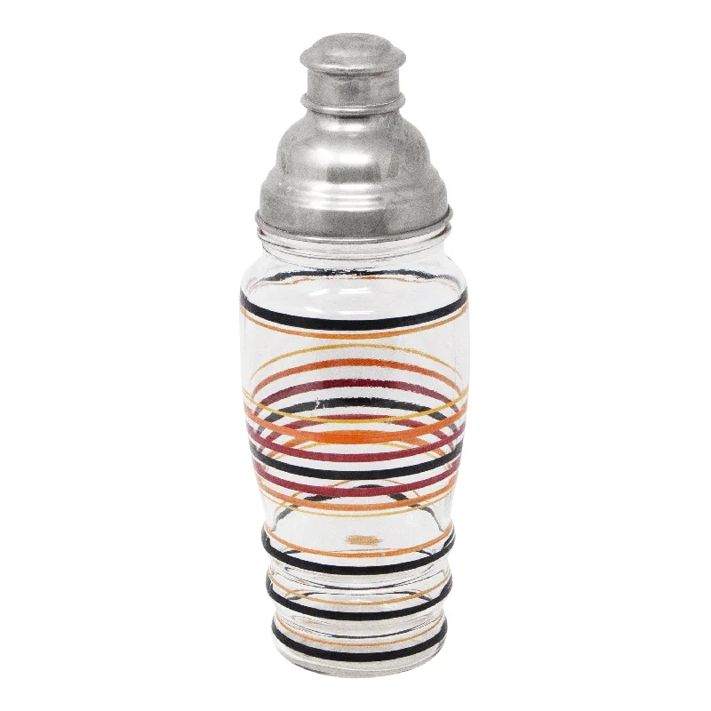 high-end dinnerware for special events-Multi Color Striped Cocktail Shaker