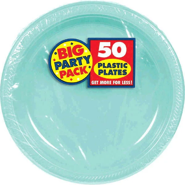 dinner plates for casual dining-PLASTIC PLATES ROBIN BLUE 7"   50PCS/PKG