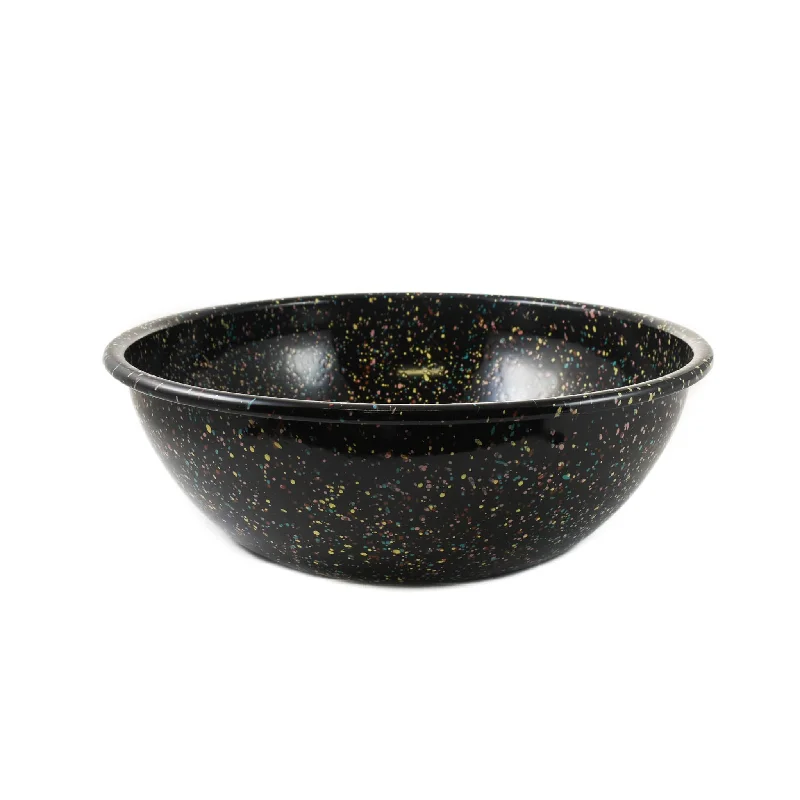 eco-friendly bamboo plates for dinner parties-Kapka x Sous Chef Galaxy Splatter Enamel Large Salad Bowl, 32cm