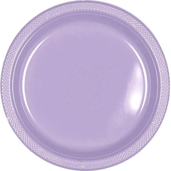 fancy dinner plates for special dinners-PLATE - LAVENDER 10 1/4" PLASTIC 20 CT/PKG