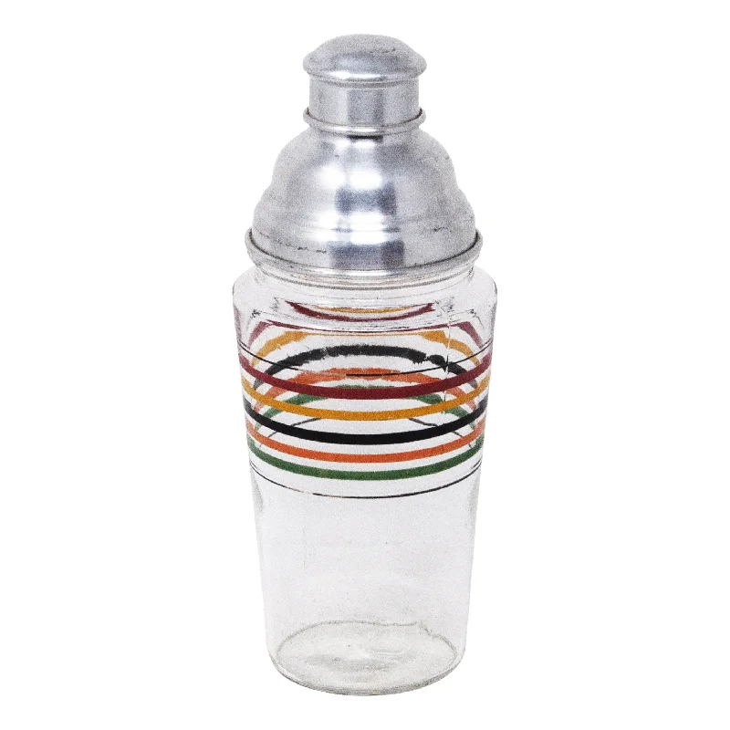 dinnerware for modern kitchens-Multi Color Striped Cocktail Shaker