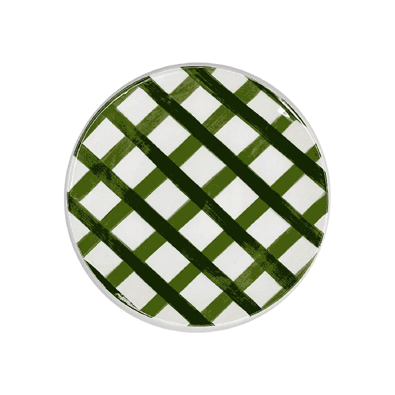 dinnerware set for hosting dinner parties-Green Trellis Side Plate