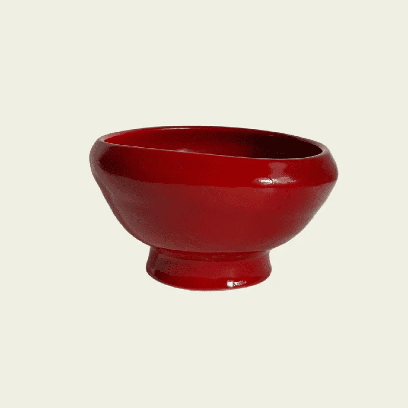 eco-friendly dinner plates for hosting-Aurora Ceramic Bowl Medium (Red)