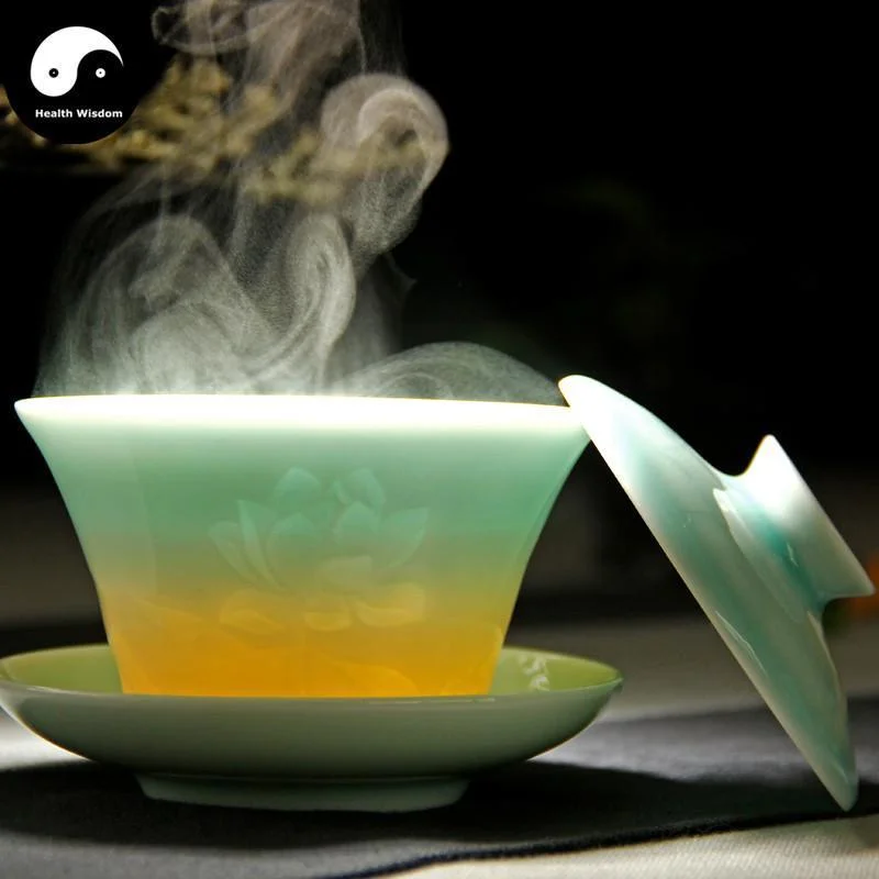 thermal coffee mugs for outdoor use-Celadon Ceramic Gaiwan Tea Cup 200ml 盖碗