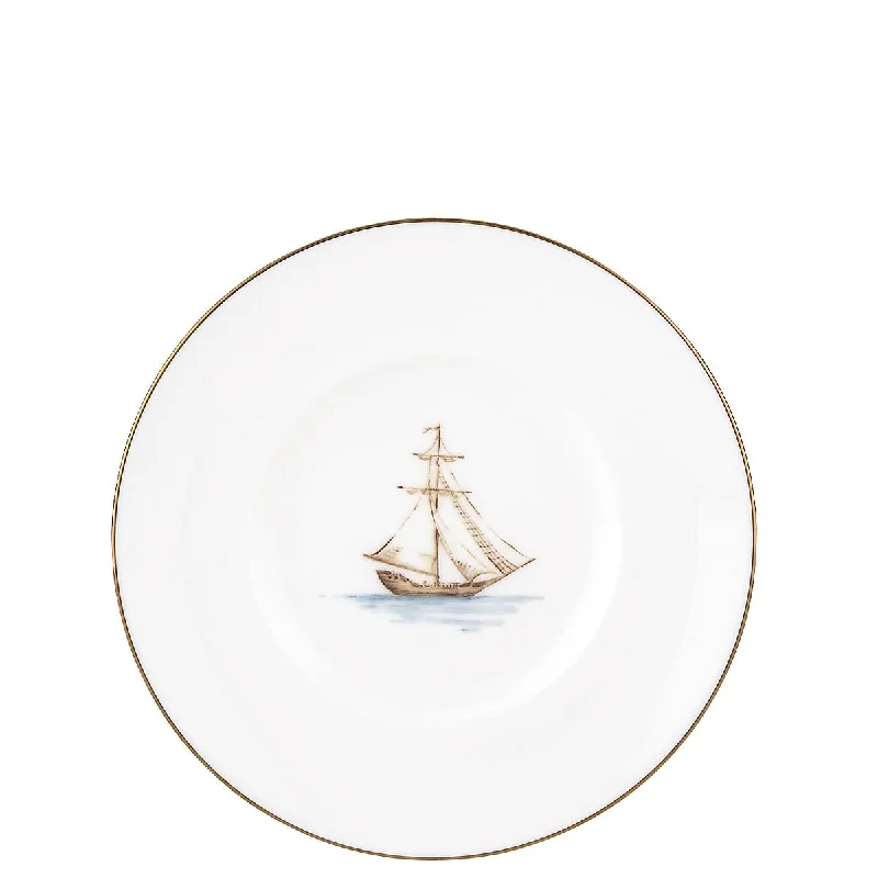 eco-conscious disposable plates-British Colonial Tradewind Dessert Plate