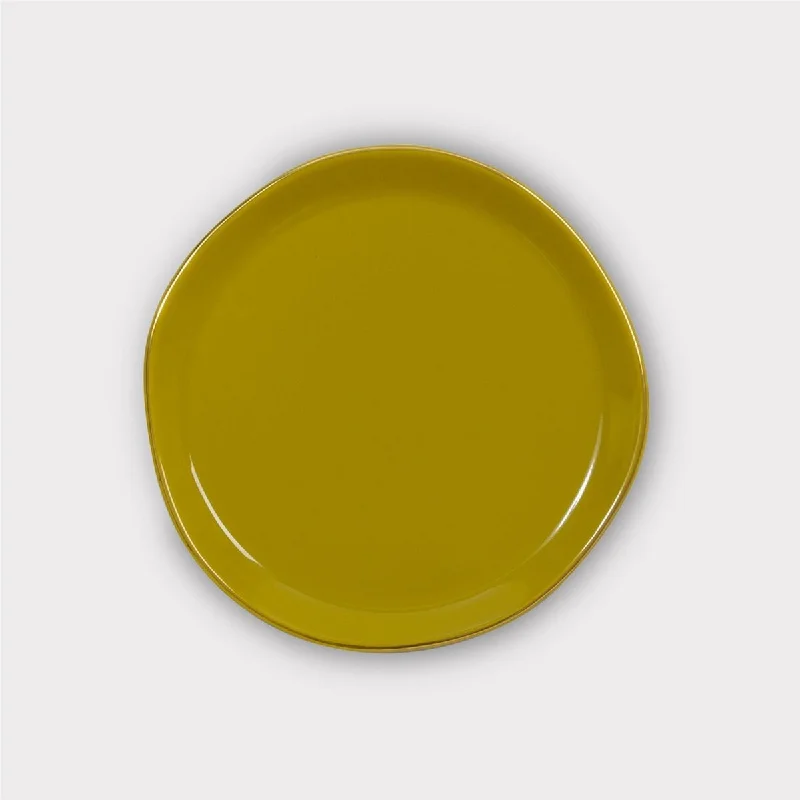 eco-friendly disposable dinnerware for parties-Good Morning Plate Amber Green - Amber Green