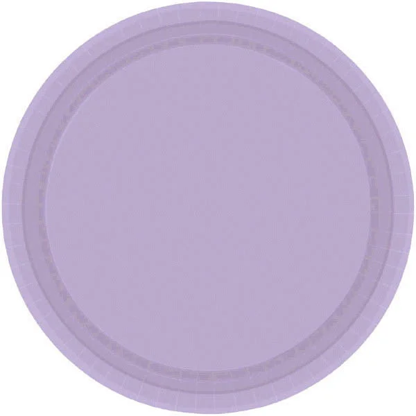 set of elegant dinner plates for celebrations-PAPER PLATE LAVENDER  6.75"   20CNT