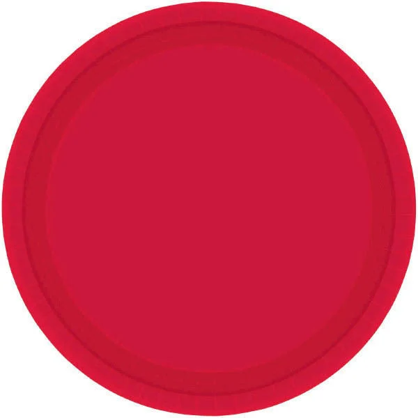 heavy-duty dinnerware for restaurants-PAPER PLATE - 10.5"  APPLE RED   20CNT