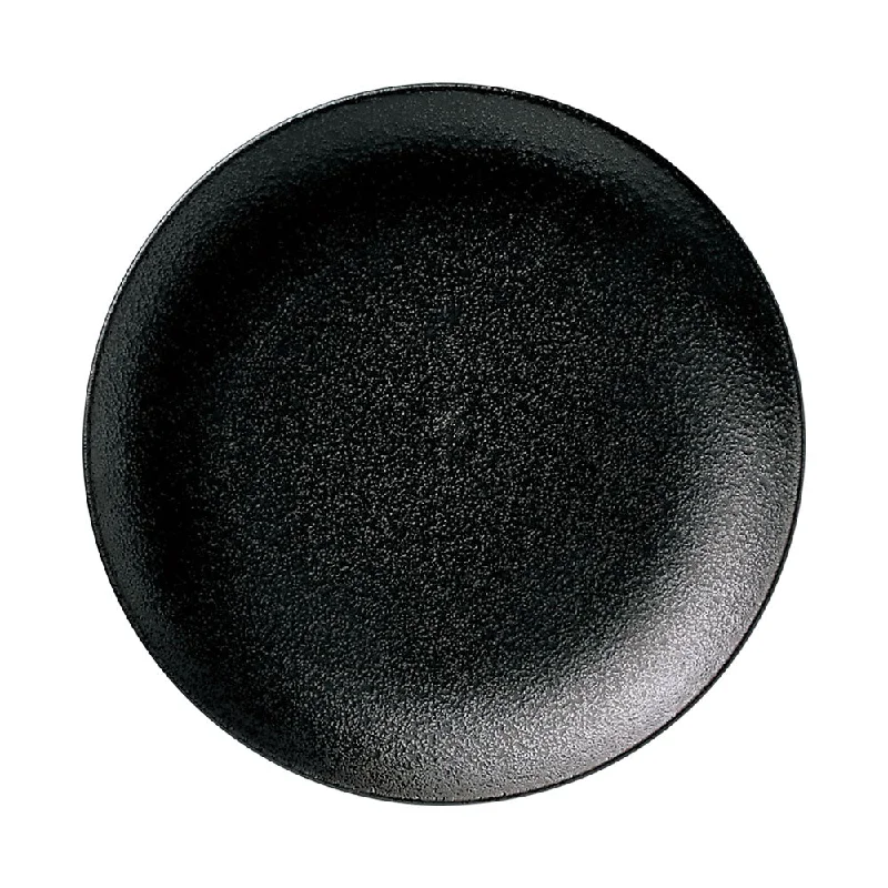 high-quality dinner plates for dinner parties-Kokuyou 9.4" Round Dinner Plate - Black