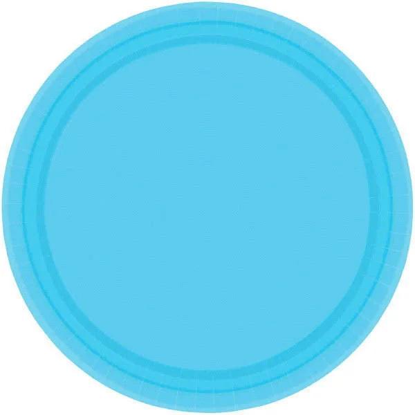 dinnerware for large parties and gatherings-PAPER PLATE - CARIBBEAN BLUE  10.5"   20CNT