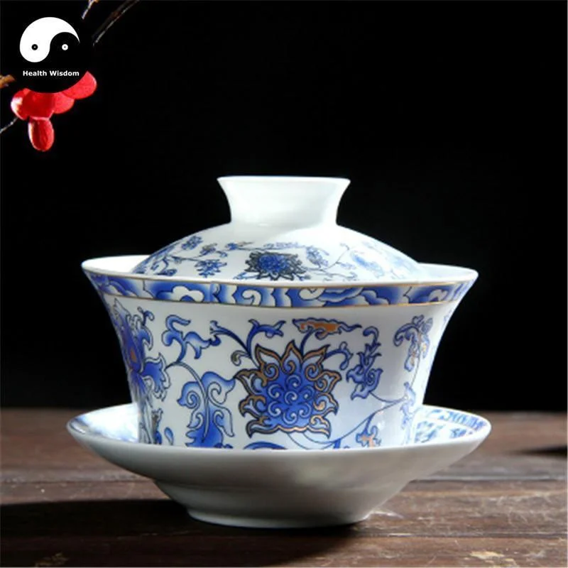 best mugs for cozy mornings at home-Ceramic Gaiwan Tea Cup 220ml 盖碗