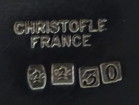 glass dinnerware set for fine dining-Christofle Logo Stamp