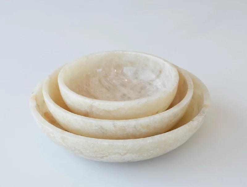 disposable plates for elegant parties-polished onyx bowls