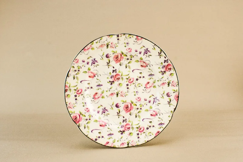 dinnerware set for outdoor events-Chintz pottery plate