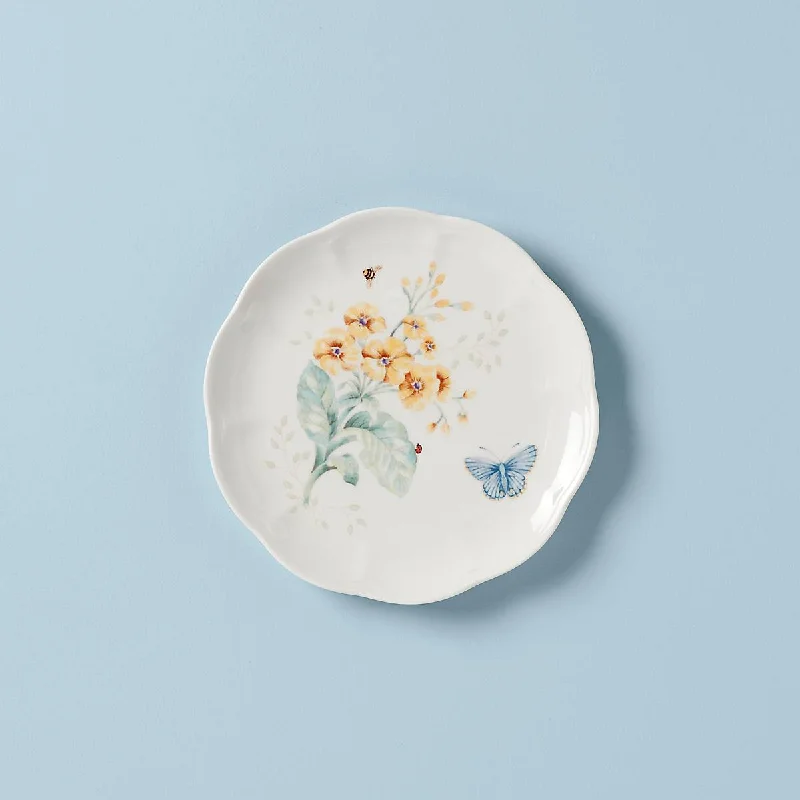 hand-painted dinnerware set-Butterfly Meadow Fritillary Accent Plate