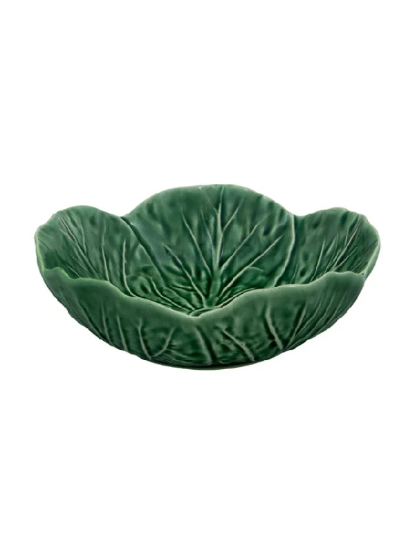 disposable dinner plates for birthday parties-Vista Alegre Bordallo Pinheiro Cabbage Bowl Medium - Green