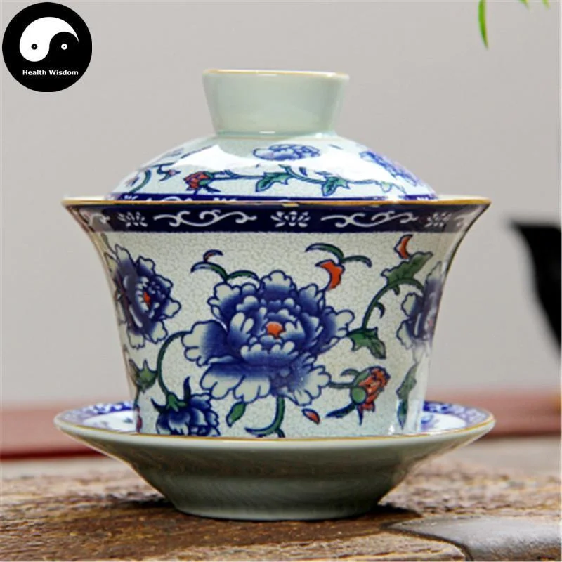 high-quality ceramic coffee cups-Ceramic Gaiwan Tea Cup 110ml 盖碗