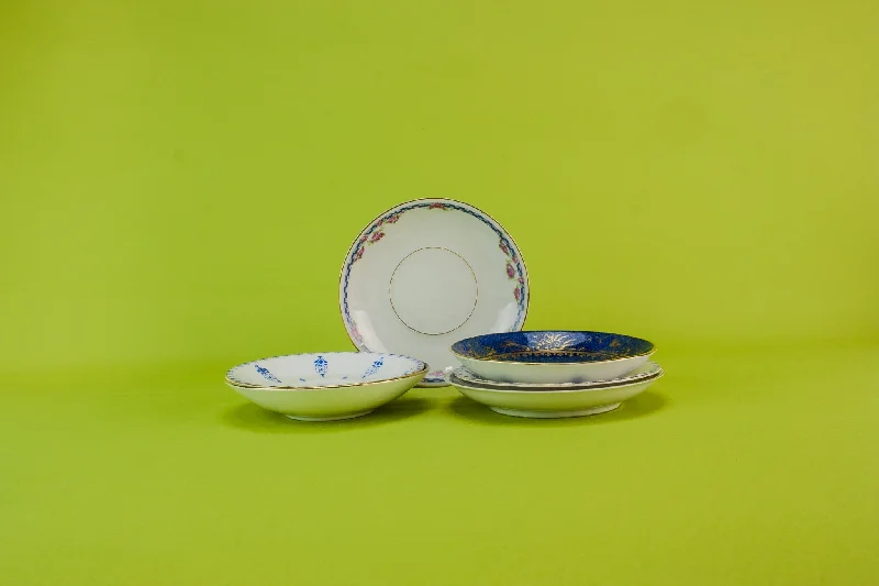 casual dinnerware with contemporary designs-6 Edwardian bone china plates