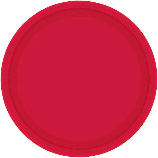 luxury stoneware dinnerware set-PAPER PLATE RED   9"    20CNT