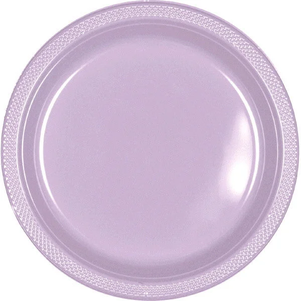 beautiful dinnerware set for celebrations-PLATE - LAVENDER 9"    PLASTIC   20 CT/PKG