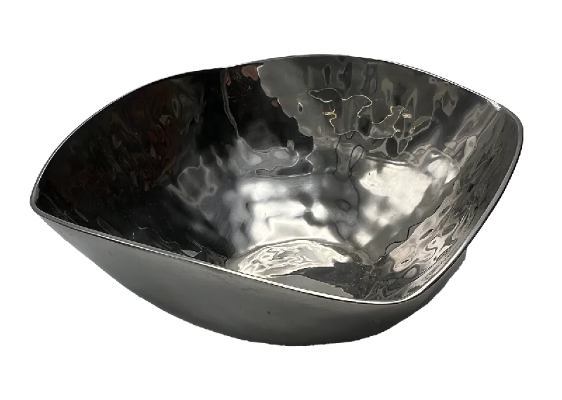 casual dinnerware with contemporary designs-Vivo Hammered Stainless Steel Appetizer Bowls