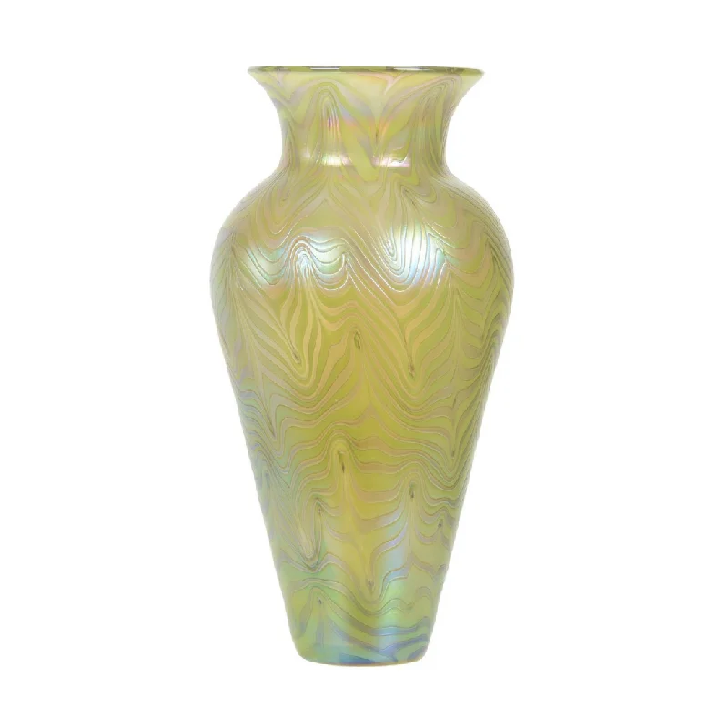 Large decorative ceramic vases for floral displays -Citron Tall Art Glass Vase