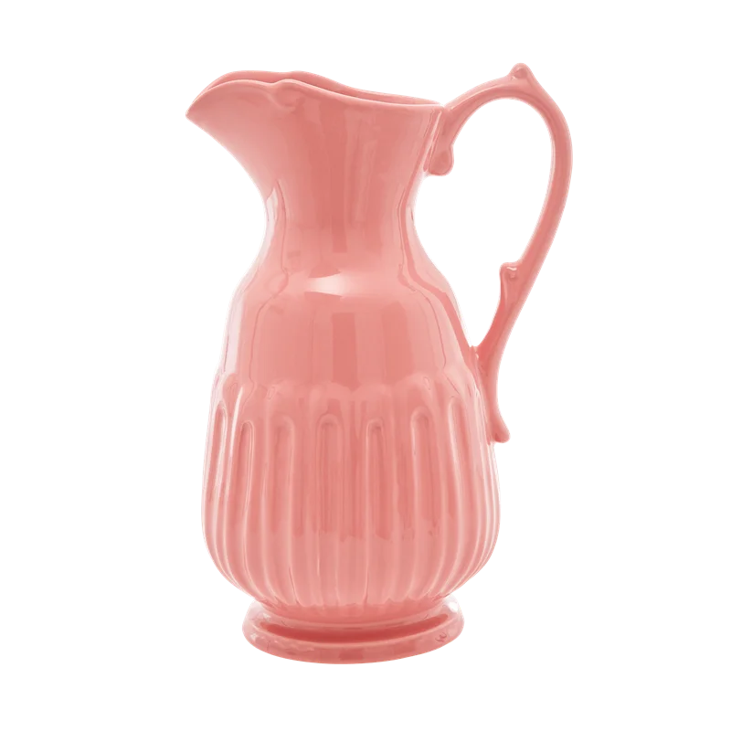 Handcrafted crystal vases for modern floral arrangements -Dusty Rose Ceramic Jug 2.5L