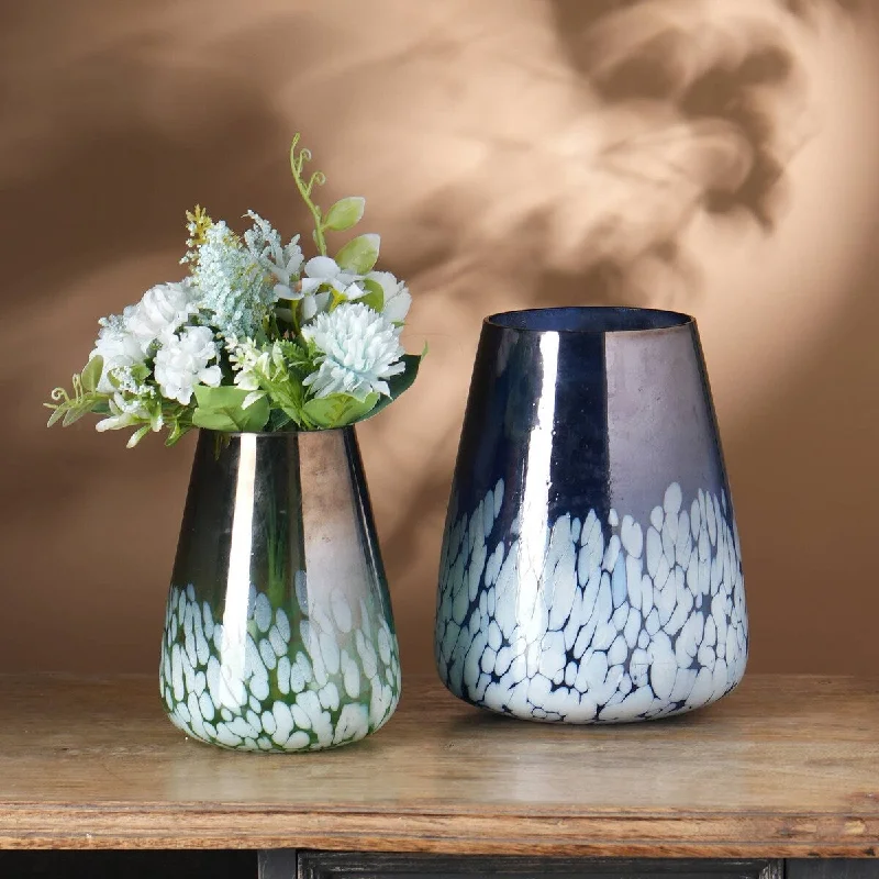 Designer handmade ceramic flower vases for sale -Expobazaar Hurricane Glass Vase - 7"