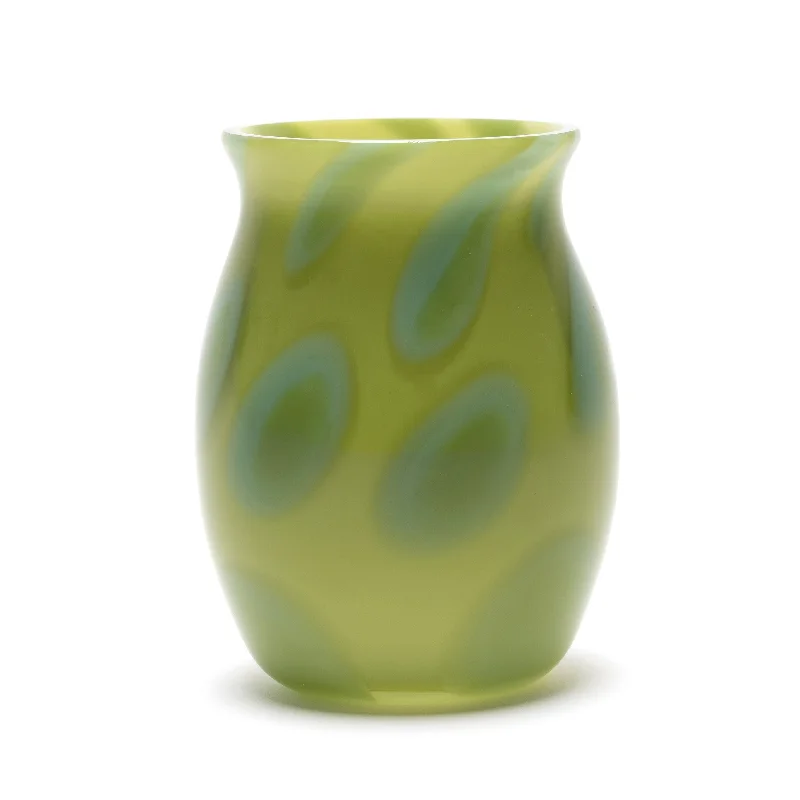 Large vases for outdoor plant decoration -Green Vase with Green Spots