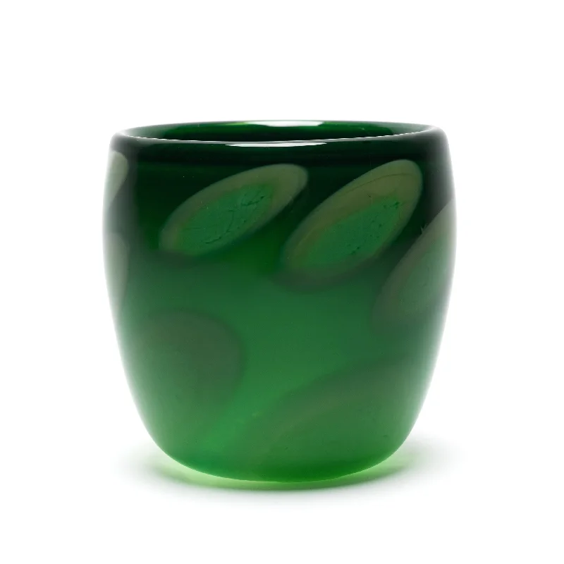 Beautiful modern vases for flower arrangements -Green Vase with Pistachio and Green Spots