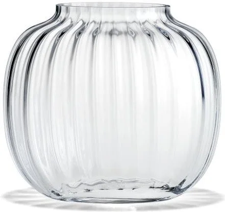 Unique handmade crystal flower vases -Holmegaard Primula Oval Vase Clear, H17,5cm