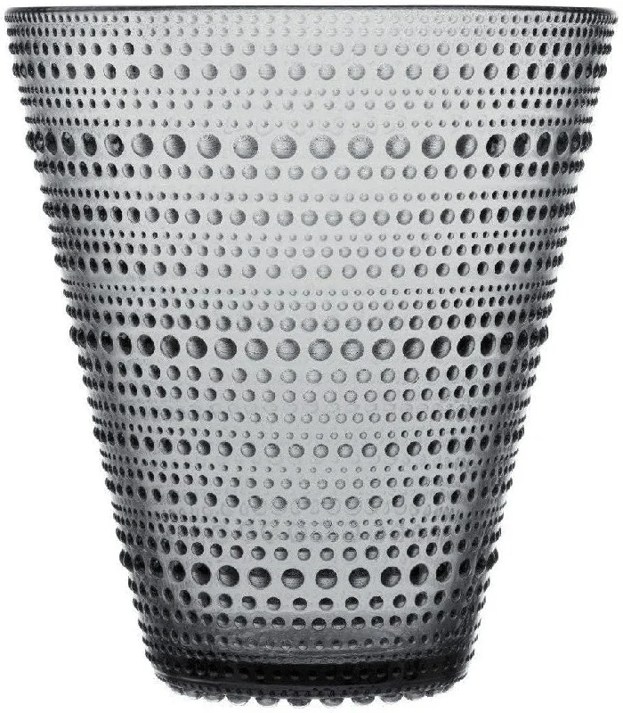 Tall decorative vases for home and office -Iittala Kastehelmi Vase Grey, 15,4cm