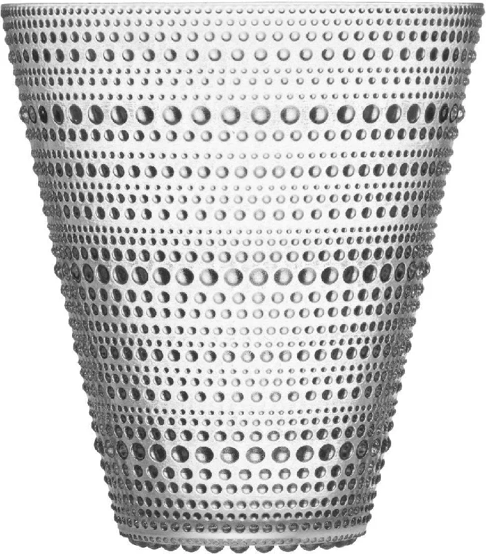 Decorative ceramic vases for flower displays -Iittala Kastehelmi Vase Clear, 15,4cm