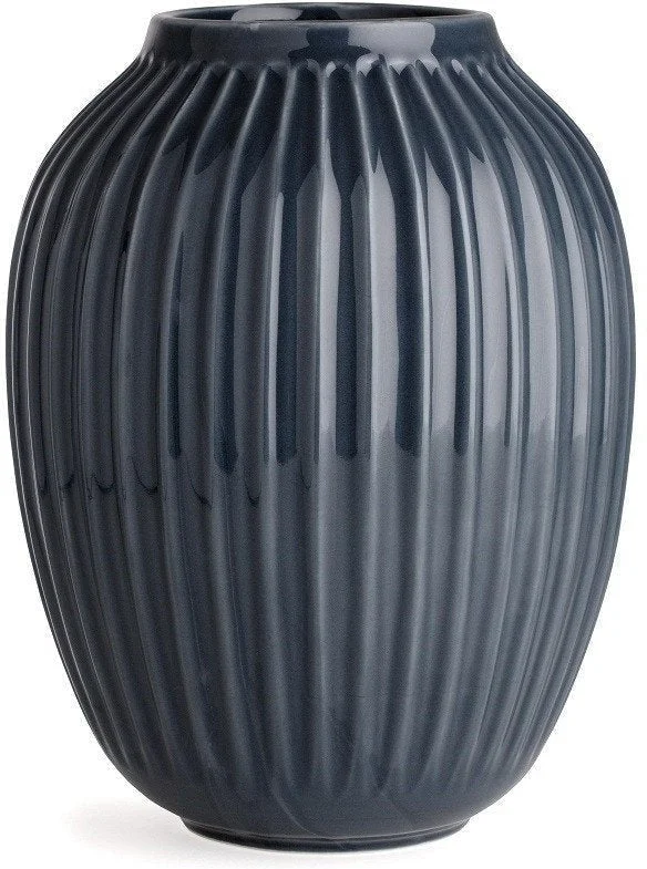 Unique handmade vases for elegant centerpieces -Kähler Hammershøi Vase Anthracite Grey, Large