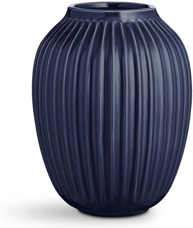 Tall crystal vases for floral arrangements -Kähler Hammershøi Vase Indigo, Large