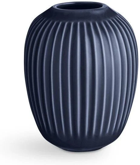 Large decorative flower vases for living room -Kähler Hammershøi Vase Indigo, Mini