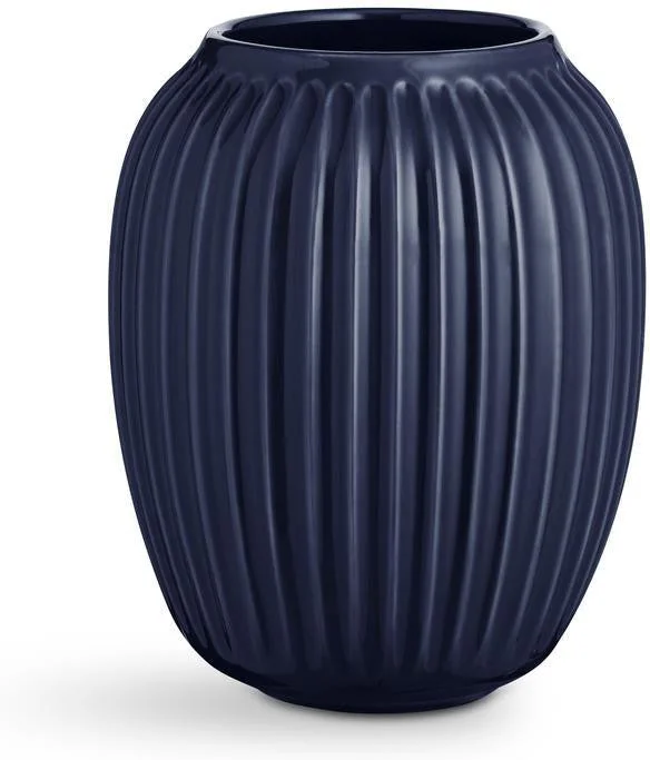 Decorative vases for modern wedding floral decor -Kähler Hammershøi Vase Indigo, Medium