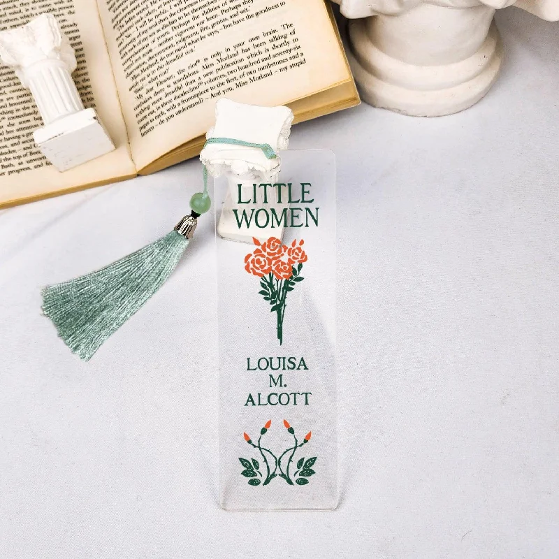 Beautiful handmade vases for living room decor -Little Women Acrylic Bookmark