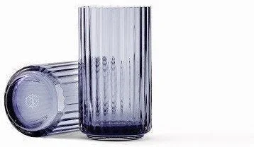 Modern designer flower vases for contemporary homes -Lyngby Vase Blue Glass, 12 Cm