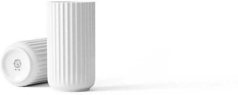 Hand-painted ceramic vases for modern weddings -Lyngby Vase White, 15 Cm