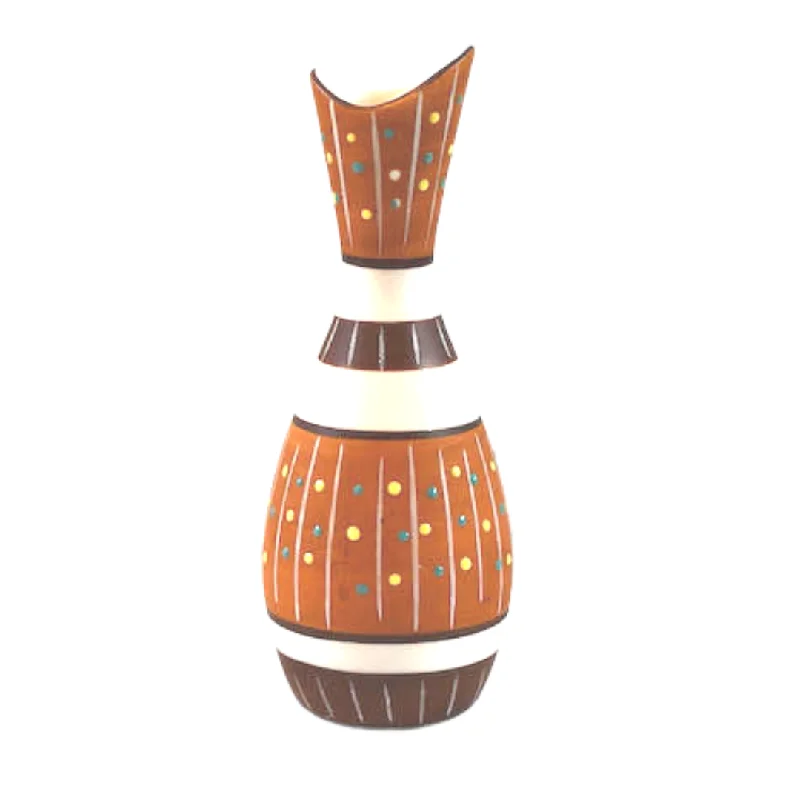 Modern large flower vases for contemporary homes -Mid Century Bowling Pin Vase