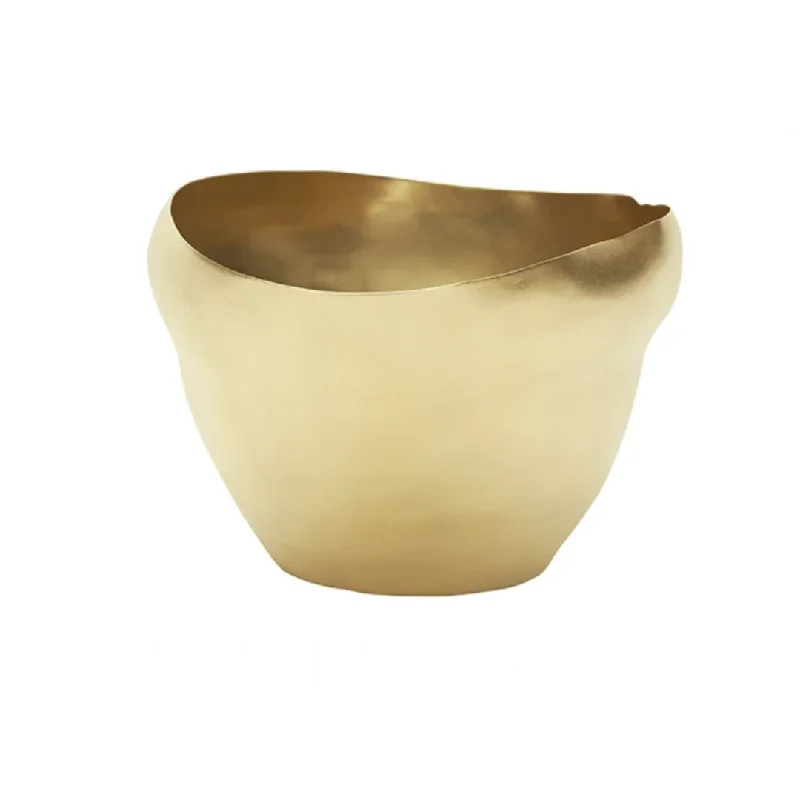 Designer vases for contemporary home floral arrangements -Mini Gold Bash Vessel