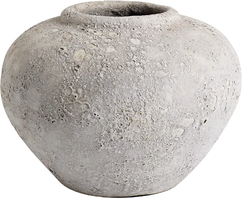 Beautiful ceramic vases for floral centerpieces -Muubs Luna Vase Grey, 18cm