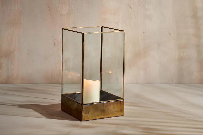 Simple clear vases for modern wedding decor -Sampara Storm Lantern - Tall