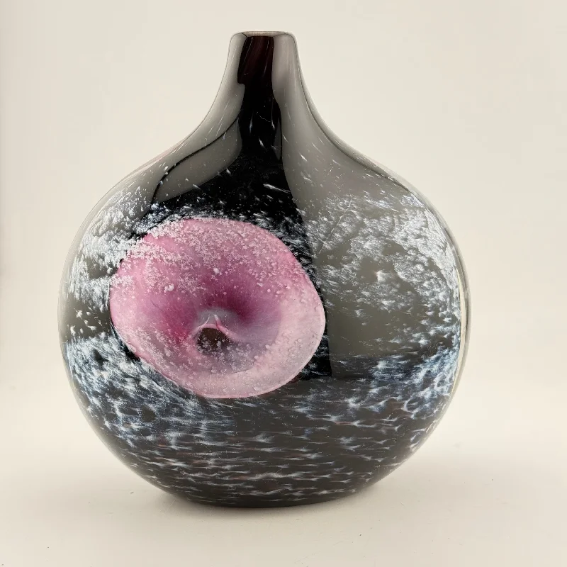 Unique modern vases for home flower arrangements -Strawberry Moon Oval Vase