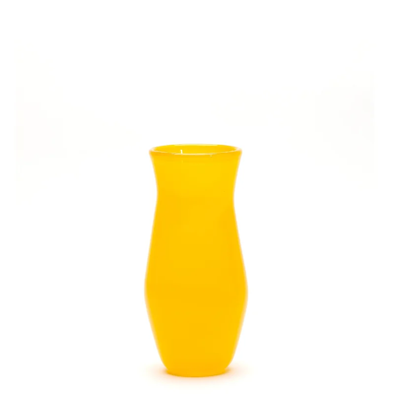 Hand-painted flower vases for modern weddings -Transparent Yellow Vase