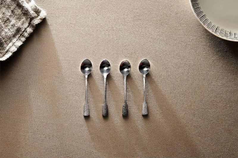 Elegant flower vases for contemporary floral arrangements -Veeta Tea Spoons - Brushed Silver