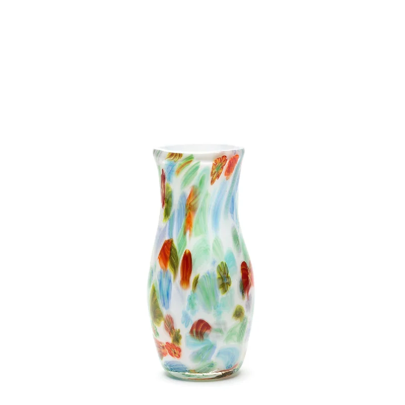 Designer vases for luxurious living room flower displays -White/Rainbow Flower Vase