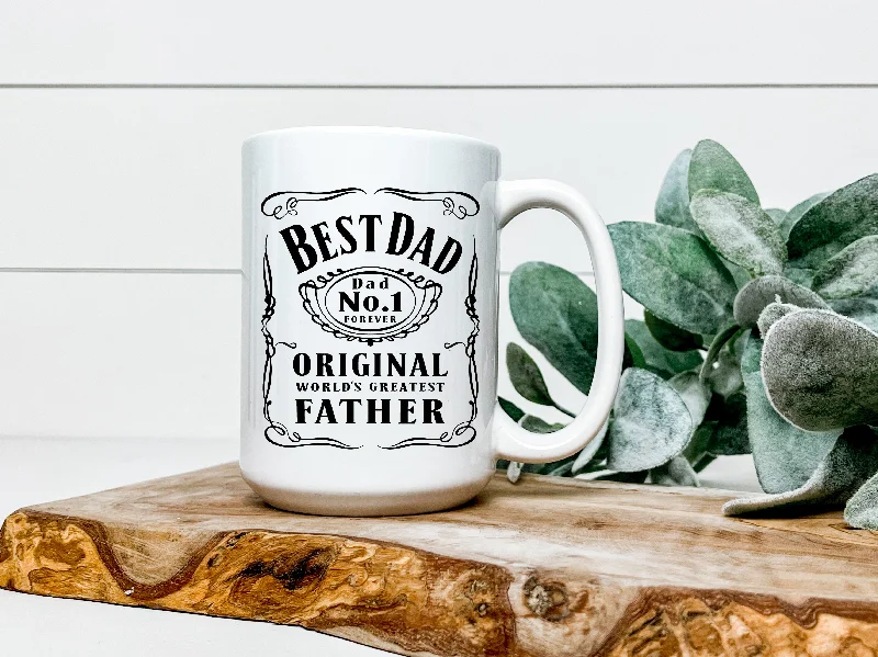 funny ceramic mugs with funny quotes-Best Dad Coffee Mug FDAYNO10520